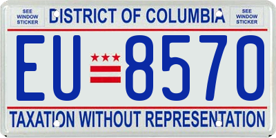 DC license plate EU8570