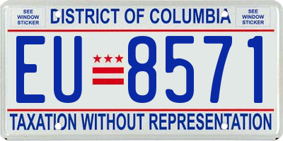 DC license plate EU8571