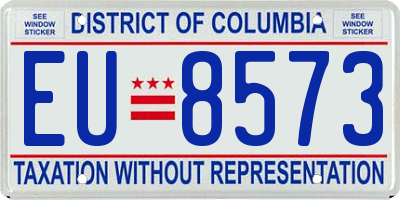 DC license plate EU8573