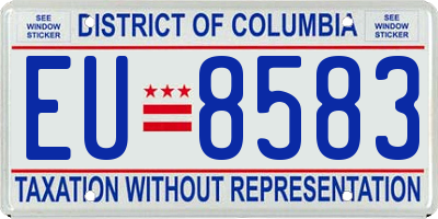 DC license plate EU8583