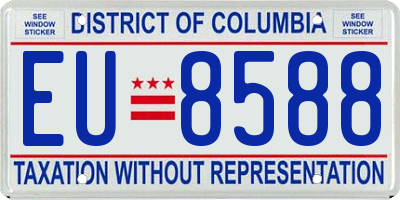 DC license plate EU8588