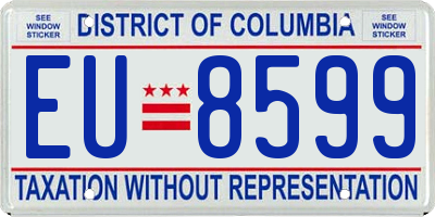 DC license plate EU8599