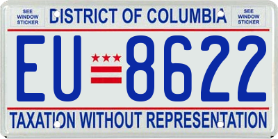 DC license plate EU8622