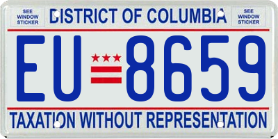 DC license plate EU8659