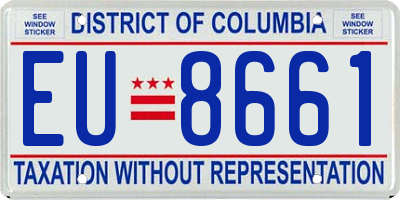 DC license plate EU8661
