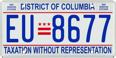 DC license plate EU8677