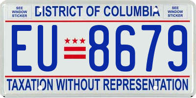 DC license plate EU8679