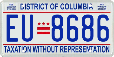 DC license plate EU8686