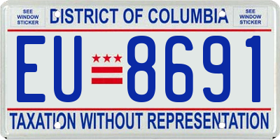 DC license plate EU8691