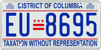 DC license plate EU8695