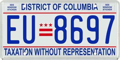 DC license plate EU8697