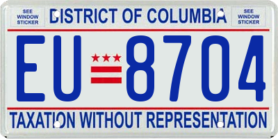 DC license plate EU8704