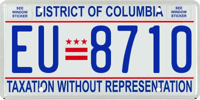 DC license plate EU8710