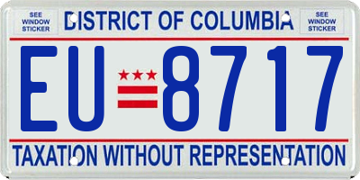 DC license plate EU8717