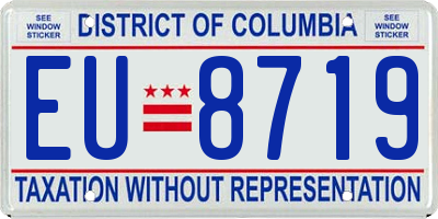 DC license plate EU8719