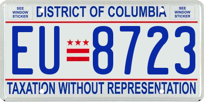 DC license plate EU8723