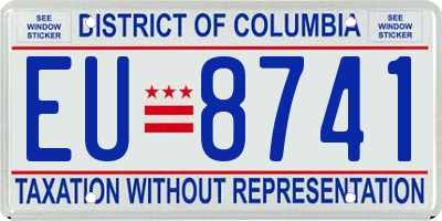 DC license plate EU8741