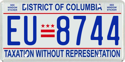 DC license plate EU8744