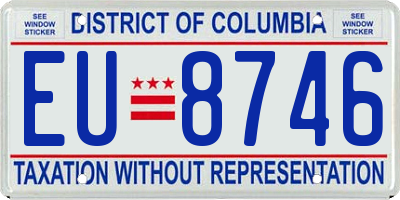 DC license plate EU8746