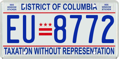 DC license plate EU8772