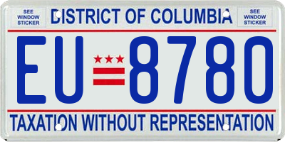 DC license plate EU8780