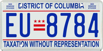 DC license plate EU8784
