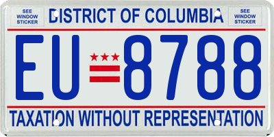 DC license plate EU8788