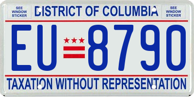 DC license plate EU8790