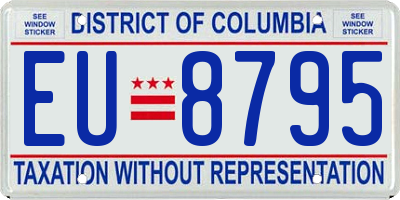 DC license plate EU8795