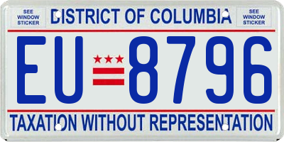 DC license plate EU8796
