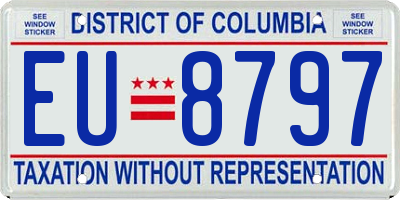 DC license plate EU8797