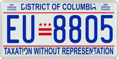 DC license plate EU8805