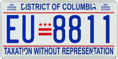 DC license plate EU8811