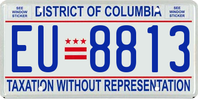 DC license plate EU8813