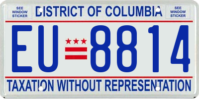 DC license plate EU8814