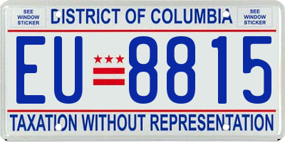 DC license plate EU8815