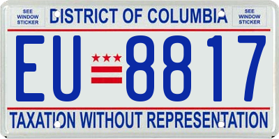 DC license plate EU8817