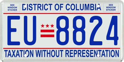 DC license plate EU8824