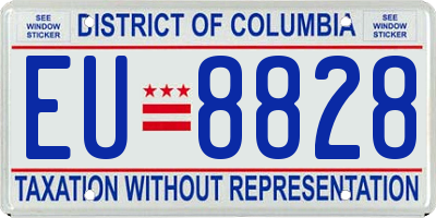 DC license plate EU8828