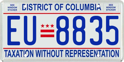 DC license plate EU8835