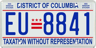 DC license plate EU8841