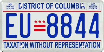 DC license plate EU8844