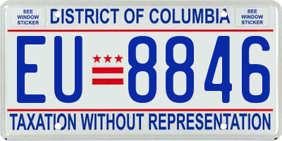 DC license plate EU8846