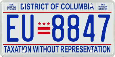 DC license plate EU8847