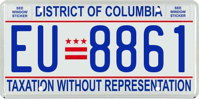 DC license plate EU8861