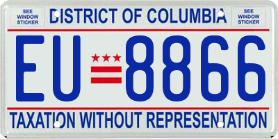 DC license plate EU8866