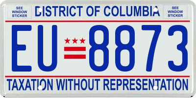 DC license plate EU8873