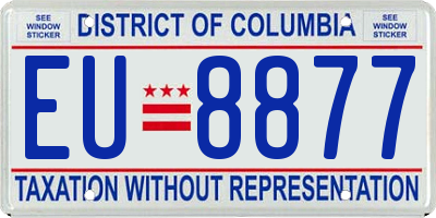 DC license plate EU8877