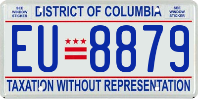DC license plate EU8879