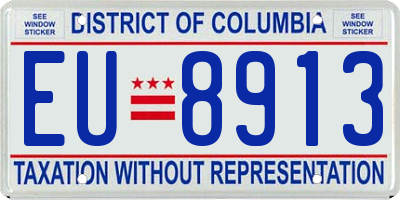 DC license plate EU8913